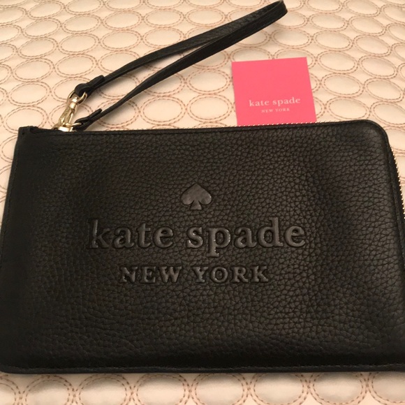 kate spade Handbags - Kate Spade♠️Med Wrislet Sienne Logo Black NWT